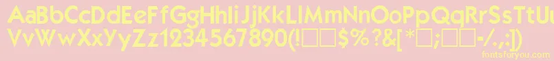 Kabeldemi Font – Yellow Fonts on Pink Background