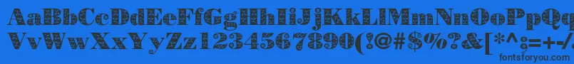 Borjomidecorac Font – Black Fonts on Blue Background