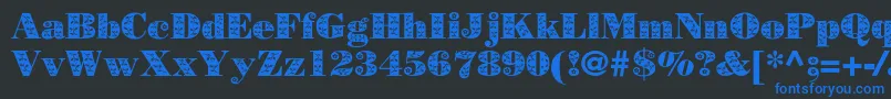 Borjomidecorac Font – Blue Fonts on Black Background