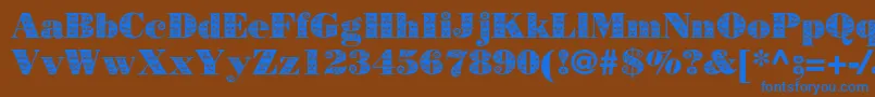 Borjomidecorac Font – Blue Fonts on Brown Background