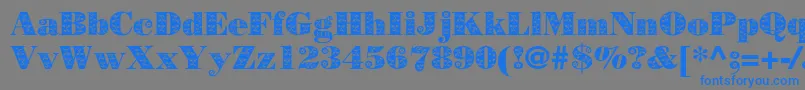 フォントBorjomidecorac – 灰色の背景に青い文字