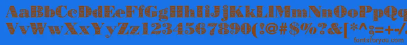 Borjomidecorac Font – Brown Fonts on Blue Background