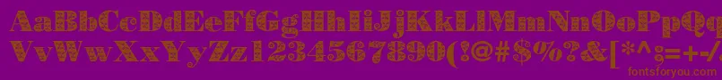 Borjomidecorac Font – Brown Fonts on Purple Background