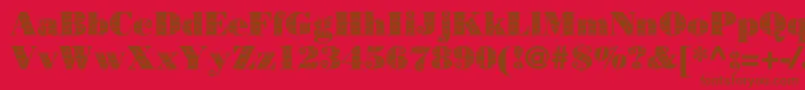 Borjomidecorac Font – Brown Fonts on Red Background
