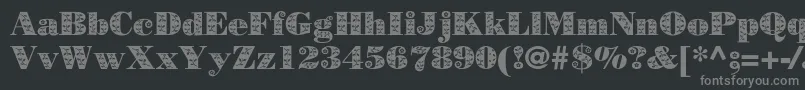 Borjomidecorac Font – Gray Fonts on Black Background