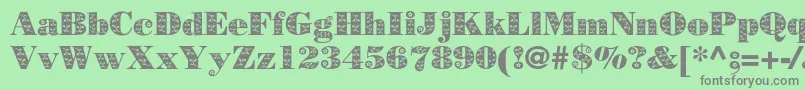 Borjomidecorac Font – Gray Fonts on Green Background