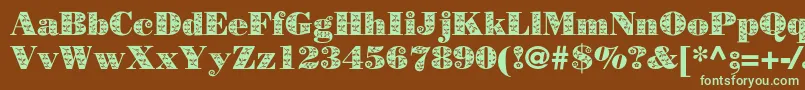 Borjomidecorac Font – Green Fonts on Brown Background