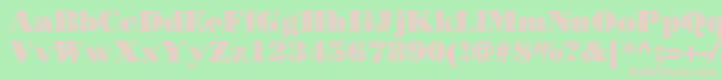 Borjomidecorac Font – Pink Fonts on Green Background