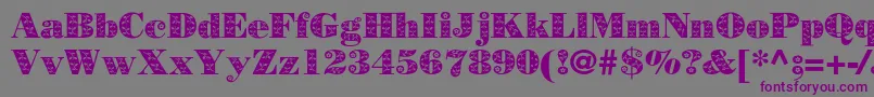 Borjomidecorac Font – Purple Fonts on Gray Background
