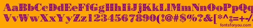 Borjomidecorac Font – Purple Fonts on Orange Background