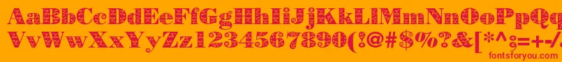 Borjomidecorac Font – Red Fonts on Orange Background