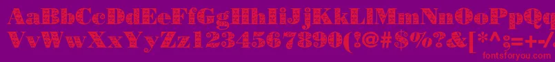 Borjomidecorac Font – Red Fonts on Purple Background
