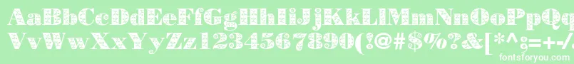 Borjomidecorac Font – White Fonts on Green Background
