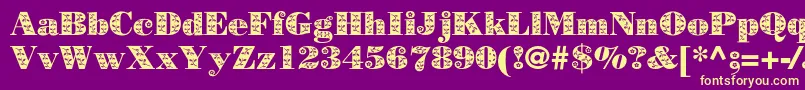 Borjomidecorac Font – Yellow Fonts on Purple Background