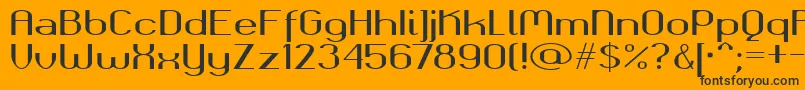Okolaksbold Font – Black Fonts on Orange Background
