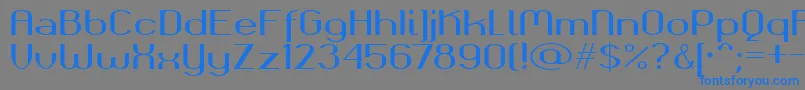 Czcionka Okolaksbold – niebieskie czcionki na szarym tle
