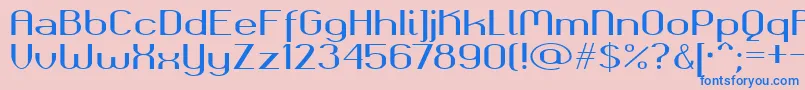 Шрифт Okolaksbold – синие шрифты на розовом фоне