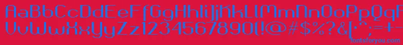 Okolaksbold Font – Blue Fonts on Red Background