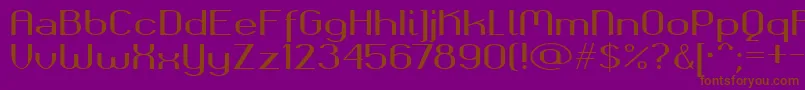 フォントOkolaksbold – 紫色の背景に茶色のフォント