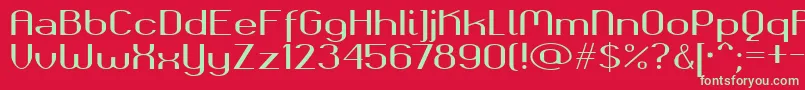 Okolaksbold Font – Green Fonts on Red Background