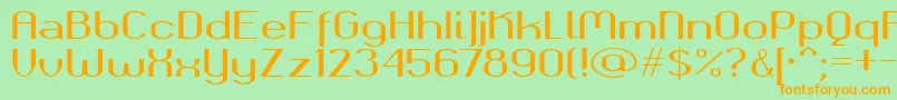 Шрифт Okolaksbold – оранжевые шрифты на зелёном фоне