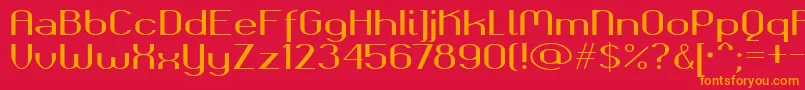 Okolaksbold Font – Orange Fonts on Red Background