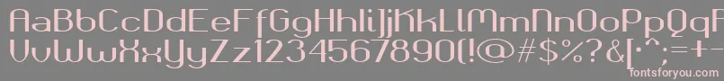 Okolaksbold-fontti – vaaleanpunaiset fontit harmaalla taustalla