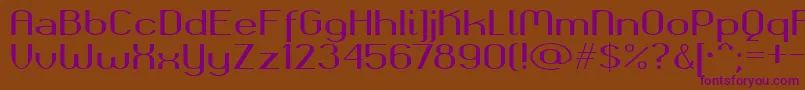 Okolaksbold-Schriftart – Violette Schriften auf braunem Hintergrund