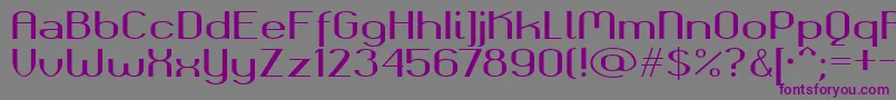 Шрифт Okolaksbold – фиолетовые шрифты на сером фоне