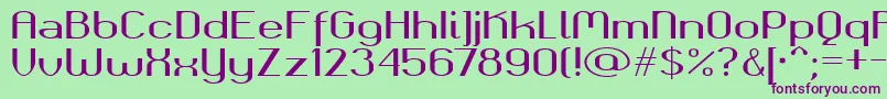 Okolaksbold Font – Purple Fonts on Green Background
