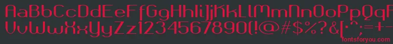 Okolaksbold Font – Red Fonts on Black Background