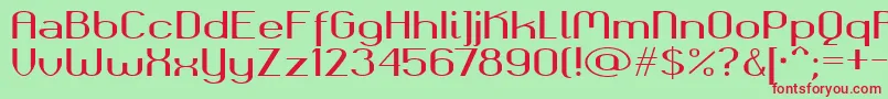 Okolaksbold-fontti – punaiset fontit vihreällä taustalla