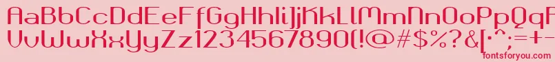 Okolaksbold Font – Red Fonts on Pink Background