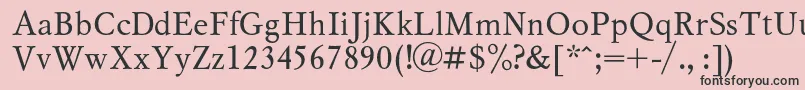 Myslc Font – Black Fonts on Pink Background