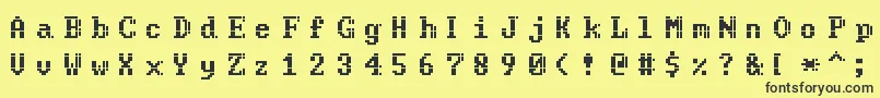 Code Font – Black Fonts on Yellow Background