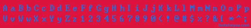 Code Font – Blue Fonts on Red Background