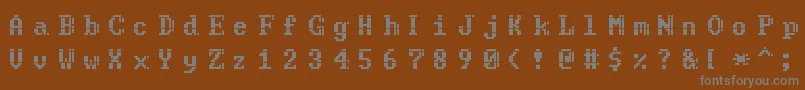 フォントCode – 茶色の背景に灰色の文字