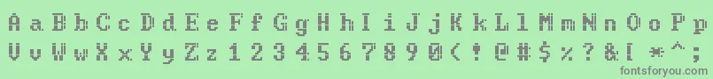 フォントCode – 緑の背景に灰色の文字