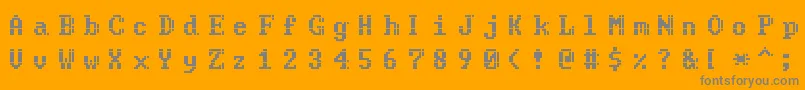 Code Font – Gray Fonts on Orange Background