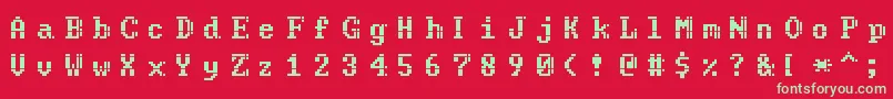 Code Font – Green Fonts on Red Background