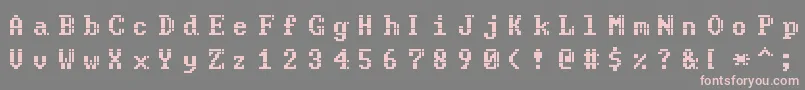 Code Font – Pink Fonts on Gray Background