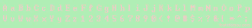 Code Font – Pink Fonts on Green Background