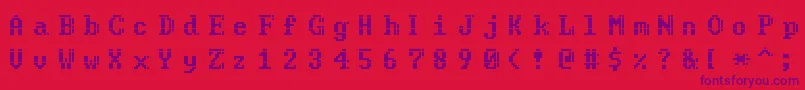 Code Font – Purple Fonts on Red Background