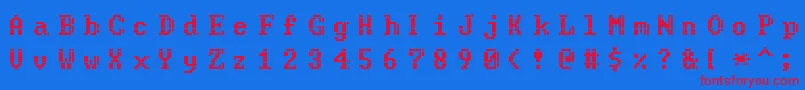 Code Font – Red Fonts on Blue Background