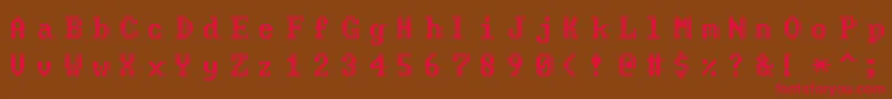 Code Font – Red Fonts on Brown Background