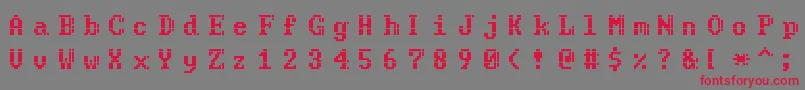 Code Font – Red Fonts on Gray Background