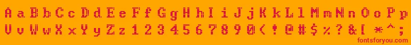 フォントCode – オレンジの背景に赤い文字
