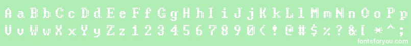 Code Font – White Fonts on Green Background