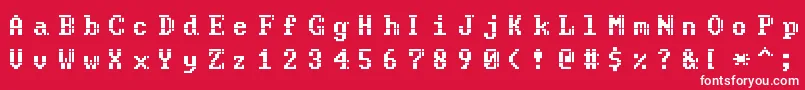 Code Font – White Fonts on Red Background