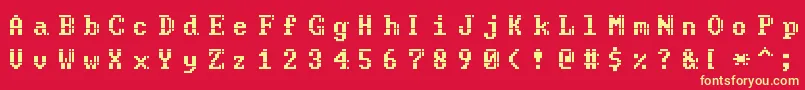 Code Font – Yellow Fonts on Red Background